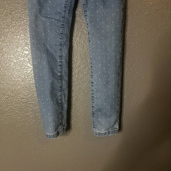 Girls Polka Dot Jeggings Size 8 Children’s Place Stretch Denim - Picture 6 of 8